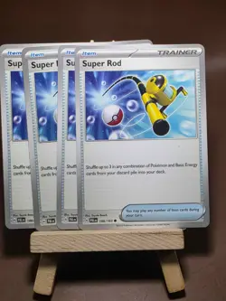 LP 4x Super Rod - 188/193 - SV02: Paldea Evolved Pokemon Playset x4 - Image 1