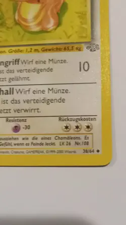 Pokemon Schlurp 38/64 Base Set German 90 HP Basic Uncommon Regular 1999 - Image 3