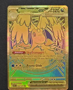 Pokemon TCG Ascended Heroes Mega Dragonite Ex Mega Hyper Rare 295/217 Gold - Image 2