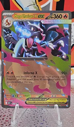 Pokemon Mega Charizard X ex 029 Mega Evolution Holo Black Star Promo Near Mint - Image 1