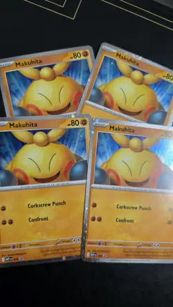 x4 Makuhita 068 MEP Black Star Promo Mega Evolution: Perfect Order Pokemon TCG - Image 1