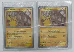 Lot of (2) Pokemon x Natural History Museum Pikachu At The Museum Jumbo Promos - Image 1