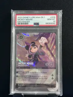 PSA 10 Mickey Mouse Wayward Sorcerer Enchanted First Chapter Disney Lorcana - Image 1