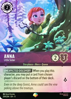 Cold Foil Epic ANNA LITTLE SISTER 1x Rare Disney Lorcana NM - Image 1