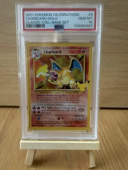 Pokemon TCG Charizard Celebrations Holo Card 4/102 PSA 10 GEM MINT - Image 1