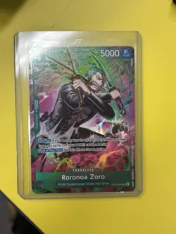 One Piece TCG OP-15/EB04 Roronoa Zoro OP13–037 Treasure Rare - Image 1