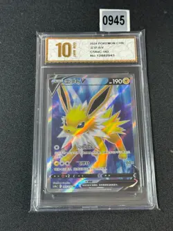 Jolteon V SR CS4aC-143/132 Pokemon Card Chinese- Grade 10 - Image 1