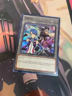 YUGIOH - BLUE GAL @ TRICKSTAR BAND SWEET GUITAR TOKEN - SUPER RARE - TKN5 - NM - Image 1
