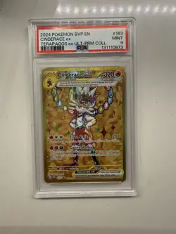 Pokemon Cinderace ex 163 Scarlet & Violet Promo Holo EX Stage 2 PSA 9 Card - Image 1