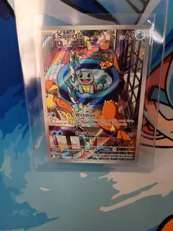 Pokemon Squirtle Illustration Rare Full Art Holo Card 148/142 Sv07 Stellar Crown - Image 1