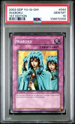 Waboku Yugioh 2003 SDP-044 Common 1st Edition PSA 10 - Image 1