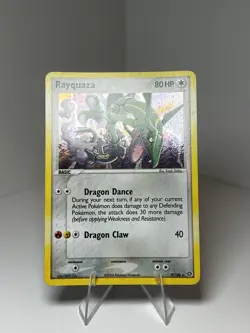2005 Pokemon TCG Rayquaza EX Emerald Holo Card 9/106 Rare - Image 4