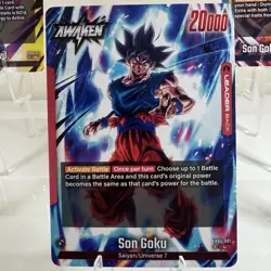 Son Goku FB04 001 Leader Card Dragon Ball Super Ultra Limit Fusion World - Image 2