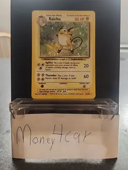 Pokemon TCG: 1999 Base Set Unlimited Raichu 14/102 Holo Rare - Image 1