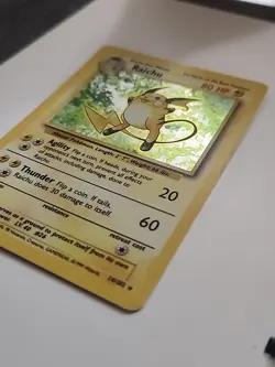 Pokemon TCG: 1999 Base Set Unlimited Raichu 14/102 Holo Rare - Image 4