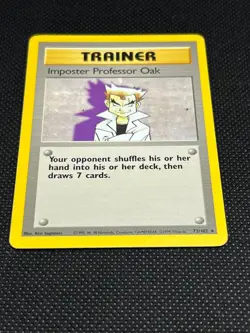 Pokemon Tcg Imposter Professor Oak 73/102 Base Set Non Holo - Image 2