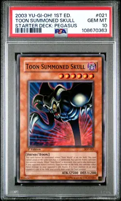 Toon Summoned Skull Yugioh 2003 SDP-021 Common 1st Edition PSA 10 - Image 1