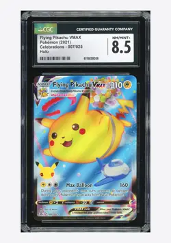 Pokemon CGC 8.5 Surfing Pikachu VMAX Holo 2021 009/025 Celebrations English - Image 1