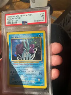 2001 Pokemon Neo Revelation 1st Edition Suicune Holo #14/64 PSA 7 - Image 3
