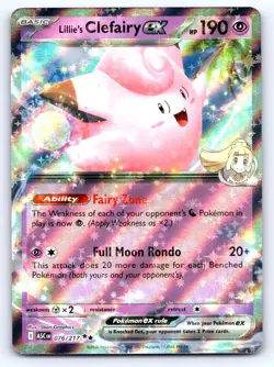 Lillie's Clefairy ex 076/217 Double Rare ME: Ascended Heroes Pokemon Near Mint - Image 1
