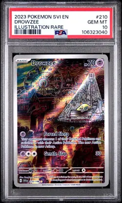 2023 POKEMON SVI EN-SCARLET & VIOLET ILLUSTRATION RARE #210 DROWZEE PSA 10 - Image 1