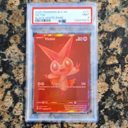 Pokemon Victini 171/086 Sv: Black Bolt Black White Rare Holo Full Art PSA 9 - Image 1