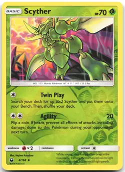 Scyther 4/168 Uncommon Celestial Storm Pokemon Reverse Holo Near Mint - Image 1