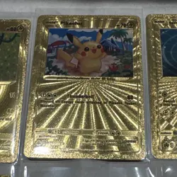Set of 6 Pokemon Pikachu Cosplay Gold Foil Fan Art NM - Excellent Condition - Image 3