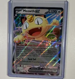 Pokemon TCG Meowth EX 062/088 POR Full Art Basic Holo HP 170 - Image 1