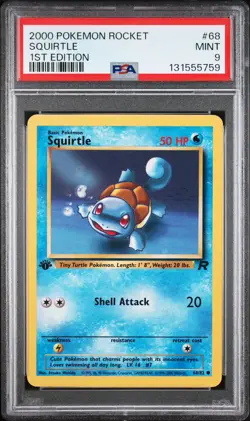 2000 Pokemon 1st Edition Rocket Squirtle | PSA 9 - Image 1