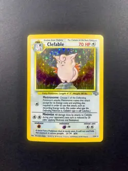 1999 Pokemon Clefable Holofoil LP Jungle #1 Holo Rare Vintage Unlimited - Image 1