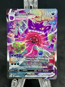 Pokemon Gengar VMAX Secret Rare Alternate Art Holo 320 HP Swsh08 271/264 - Image 1