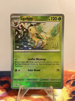 Pokemon TCG Leafeon 005/131 Prismatic Evolutions Master Ball Reverse Holo - Image 1