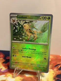 Pokemon TCG Leafeon 005/131 Prismatic Evolutions Master Ball Reverse Holo - Image 3