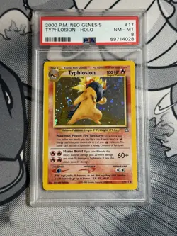 Pokemon 2000 Typhlosion Holo 17/111 Neo PSA 8 - Swirl - Image 1