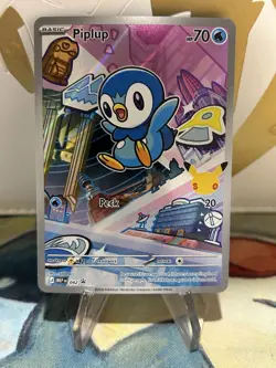 Piplup MEP 042 30th Anniversary Illustration Rare Pokemon TCG Black Star NM - Image 1