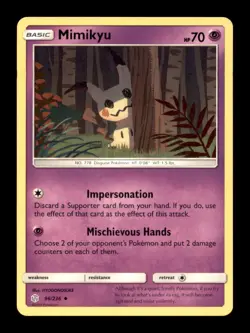 MIMIKYU 96/236 UC COSMIC ECLIPSE POKEMON NM/M - Image 1