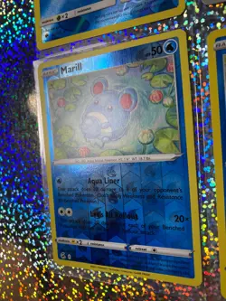 Pokemon TCG Reverse Holo: Burning Shadows 35/147 Azumarill; 058/264 Marll - Image 5