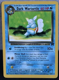 Pokemon TCG Single Original Dark Wartortle 46/82 Team Rocket R Stampled Rare - Image 1