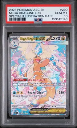 2026 POKEMON ASC EN-ASCENDED HEROES #290 MEGA DRAGONITE EX PSA 10 - Image 1