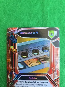 Sewing Kit" item card from the Bleach: Soul Resurreccion Trading Card Game (TCG) - Image 3