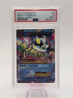 ERROR SEVERE MISCUT Pokemon TCG Primal Kyogre EX Ultra Rare PSA 3 - Image 1