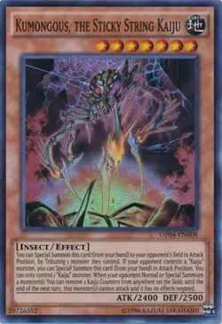 Yugioh! HP Kumongous, the Sticky String Kaiju - OP04-EN008 - Super Rare - Unlimi - Image 1