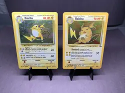 Pokemon TCG Raichu Vintage Holo Rare Collector's Lot WOTC 1999 Base Set & Fossil - Image 1