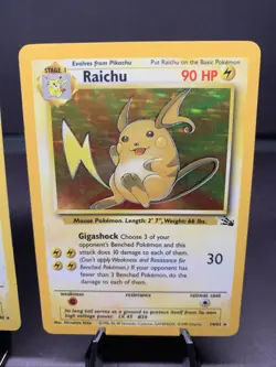 Pokemon TCG Raichu Vintage Holo Rare Collector's Lot WOTC 1999 Base Set & Fossil - Image 3