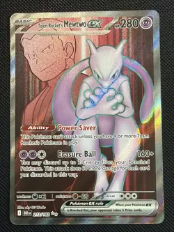 Pokemon Mewtwo EX TCG Team Rockets 213/182 Full Art Destined Rivals - Image 2