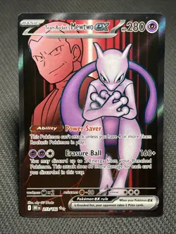Pokemon TCG Team Rockets Mewtwo EX 213/182 Full Art Destined Rivals - Image 1