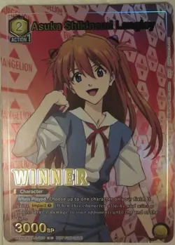 Union Arena TCG Evangelion Asuka Shikinami Langley UEPR/YYH-1-081 Winner Promo - Image 1