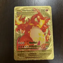 Charizard VMAX - Gold Foil Pokemon Display Card HP330 074/073 Fan Art NM - Image 1