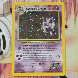 Pokemon TCG Sabrina's Gengar Gym Challenge Holo Rare 14/132 Unlimited 80 HP Card - Image 2
